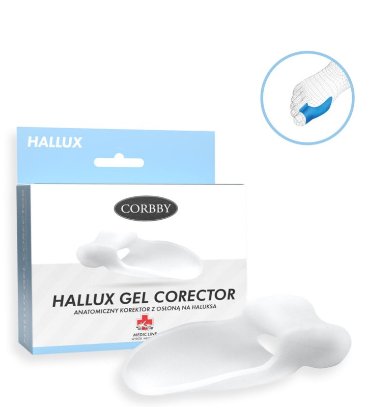 Osłona na haluksy z klinem międzypalcowym Hallux gel corector - 1szt.