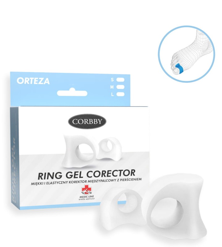 Klin międzypalcowy z pierścieniem Ring gel corector - 2szt.