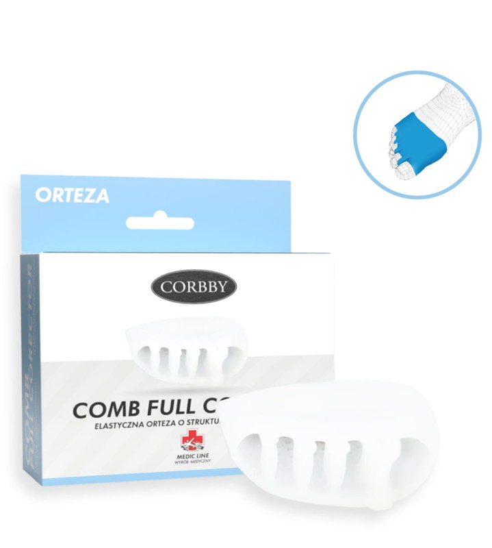 Separator międzypalcowy o strukturze plastra miodu Comb full corector - 2szt.